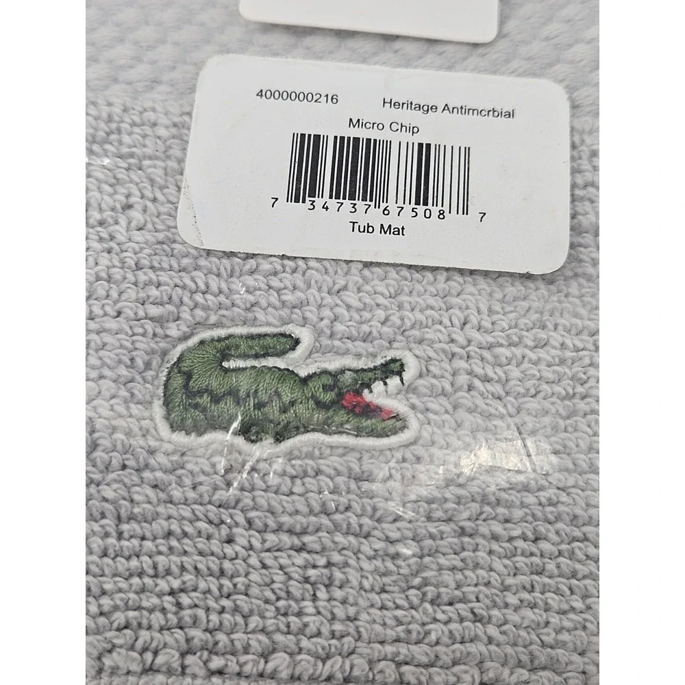 Lacoste Heritage 100% Supima Cotton Tub Mat, Microchip (Gray), 21